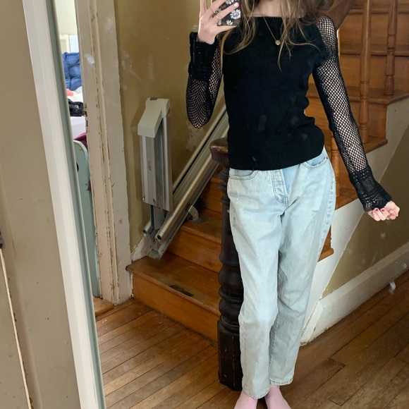 Women’s size small black knit shirt by Bianca Nyguard - Picture 9 of 9